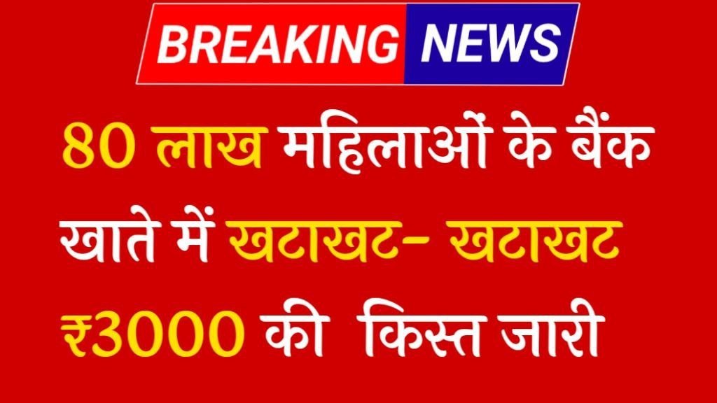 80 लाख महिलाओं के बैंक खाते में खटाखट खटाखट आए 3000 रुपए